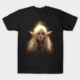Light elf girl fantasy art T-Shirt